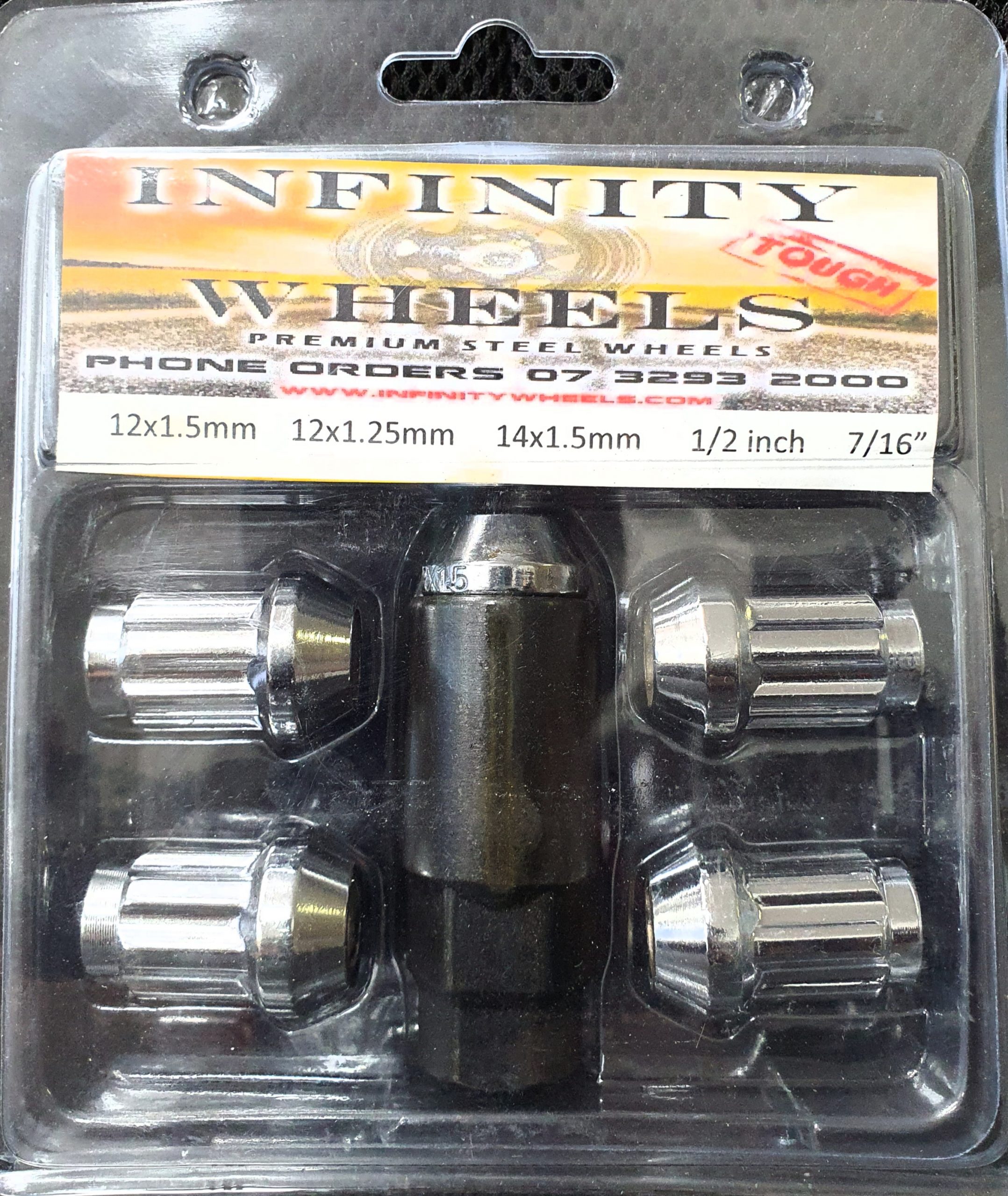 ANTI THEFT LOCK NUT SET 1/2" UNF (CLOSED END) ANTI THEFT LOCK NUT SET 1/2" UNF (CLOSED END)