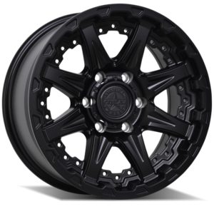 AMERICAN OUTLAW LONESTAR SATIN BLACK MILLED EDGE (17X8.5)