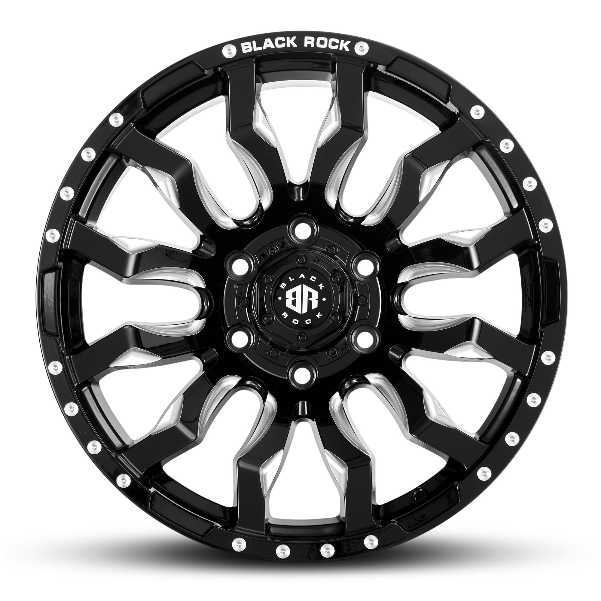 VULCAN GLOSS BLACK MILLED (18X9 6X139.7 +12) VULCAN GLOSS BLACK MILLED (18X9 6X139.7 +12)