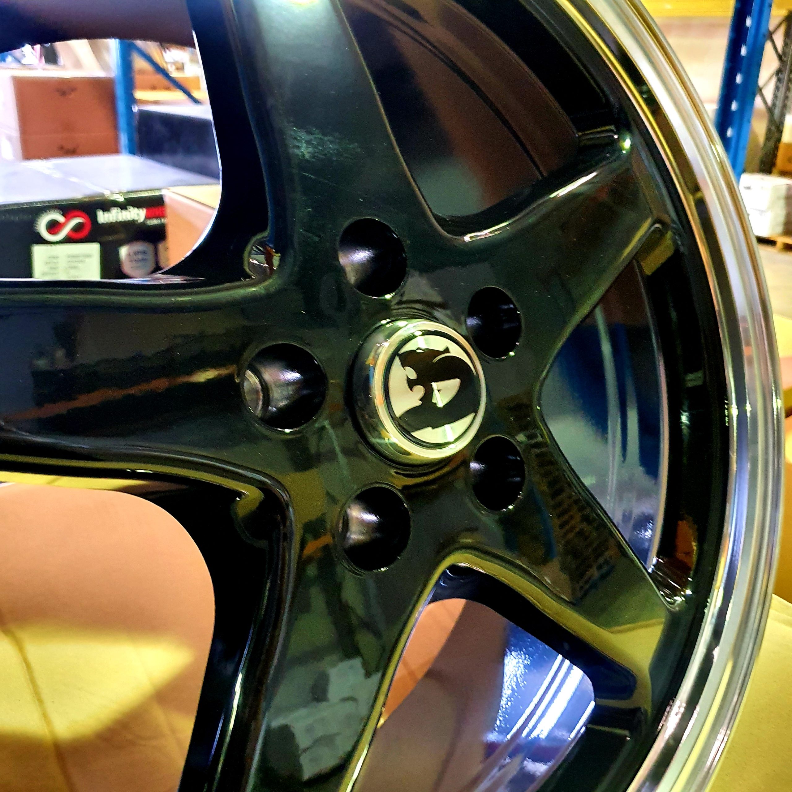 (WALKY WHEEL) LENSO TF1 GLOSS BLACK MIRRORED LIP (WALKY WHEEL) LENSO TF1 GLOSS BLACK MIRRORED LIP