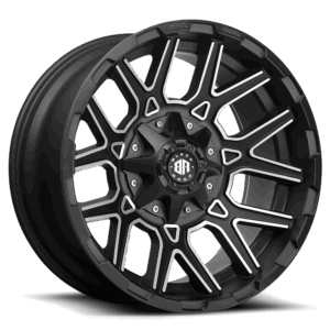 ATOMIC SATIN BLACK MACHINED SPOKE (20X10 6X139.7 -12)