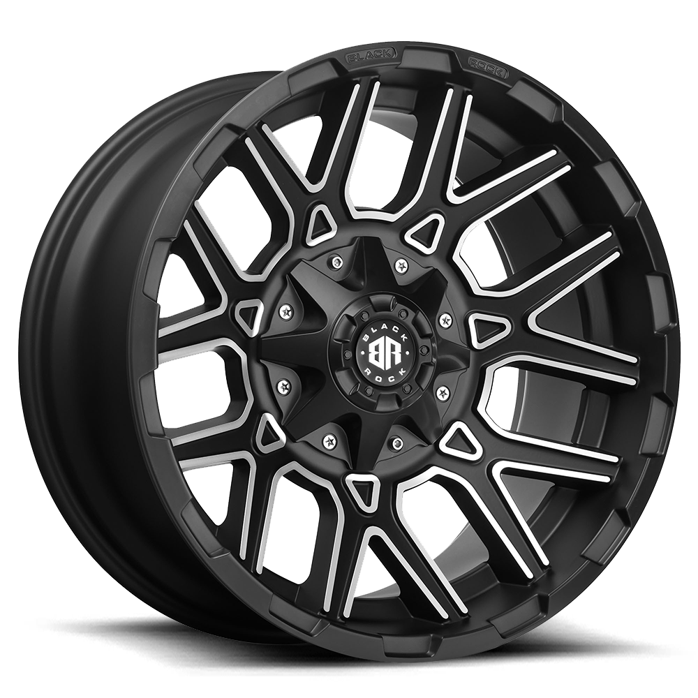 ATOMIC SATIN BLACK MACHINED SPOKE (20X10 6X139.7 -12) ATOMIC SATIN BLACK MACHINED SPOKE (20X10 6X139.7 -12)