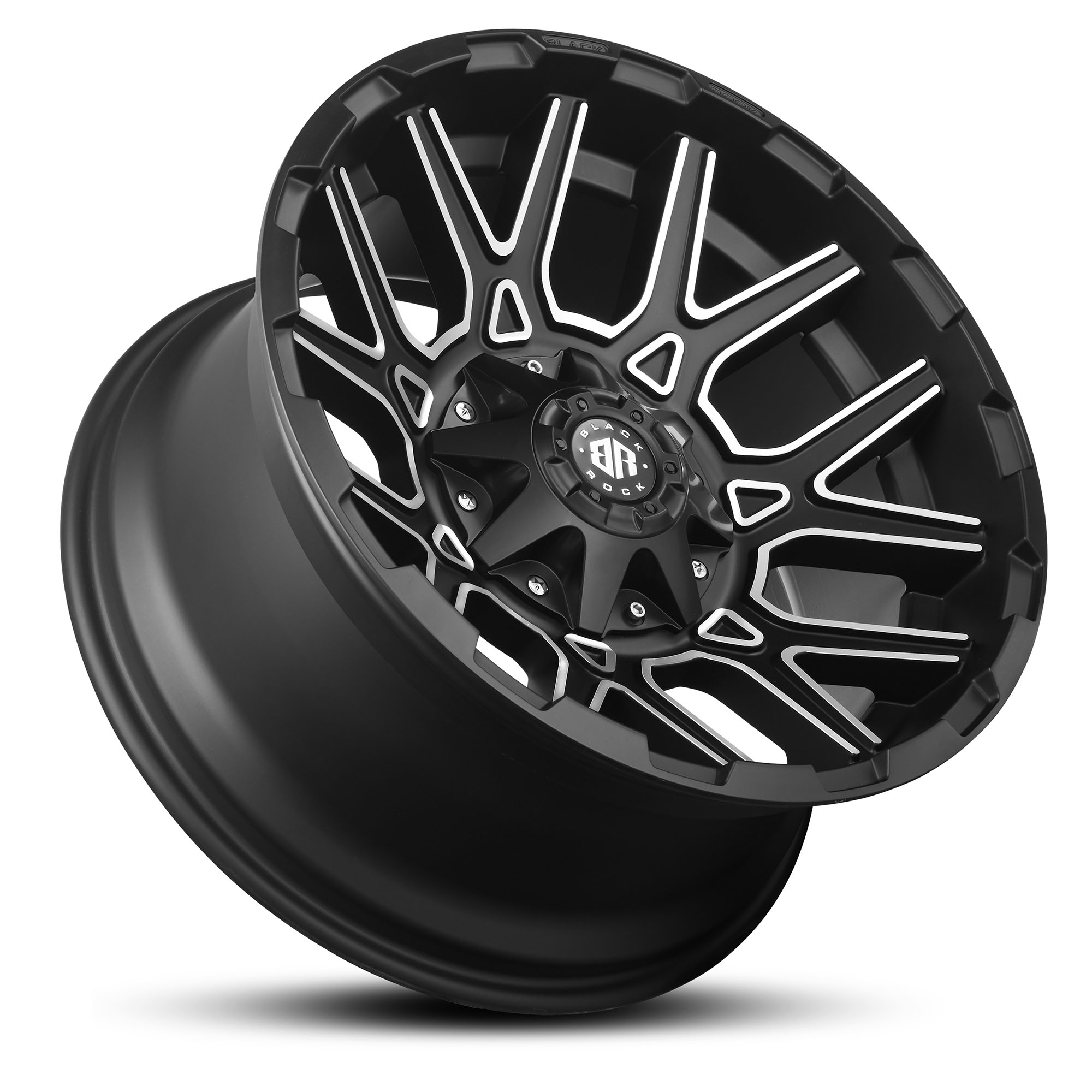 ATOMIC SATIN BLACK MACHINED SPOKE (20X10 6X139.7 -12) ATOMIC SATIN BLACK MACHINED SPOKE (20X10 6X139.7 -12)