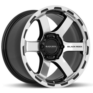 ATOMIC SATIN BLACK MACHINED SPOKE (20X10 6X139.7 -12)