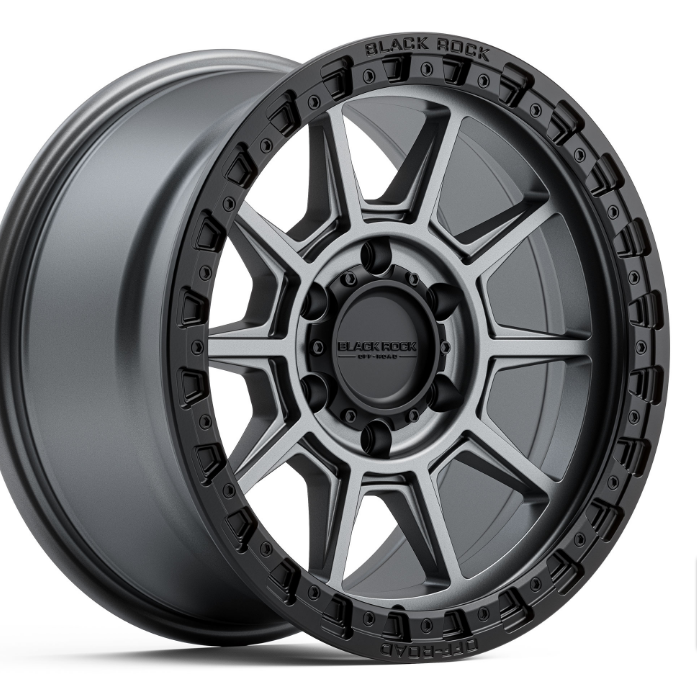 GUNNER GUNMETAL GREY BLACK RING (18X9 6X139.7 +20) GUNNER GUNMETAL GREY BLACK RING (18X9 6X139.7 +20)